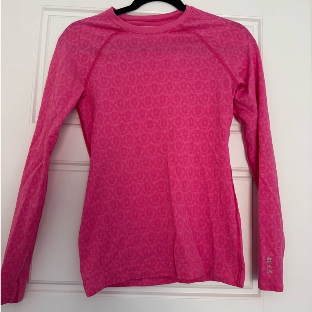 FIGS F*ing Pink Salta Underscrub Top sz XS